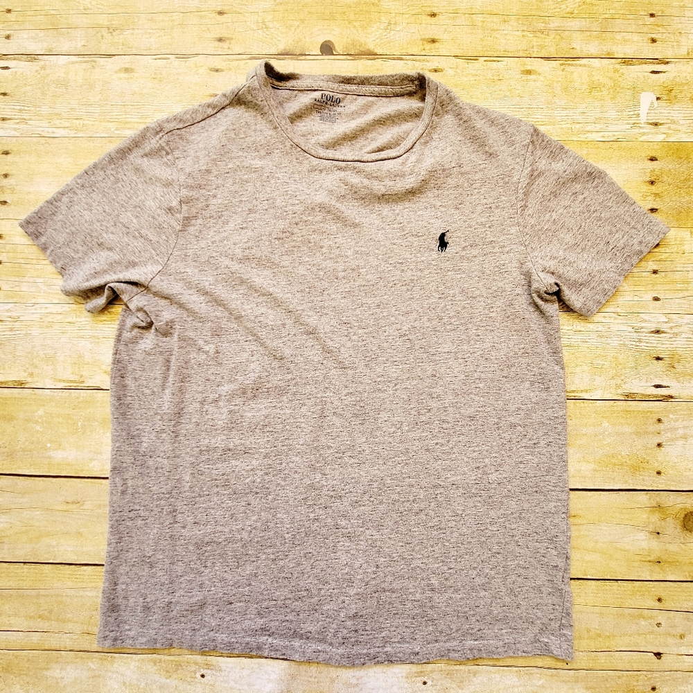Polo Ralph Lauren Men's (100% Cotton) Custom Fit Short Sleeve Shirt in Grey